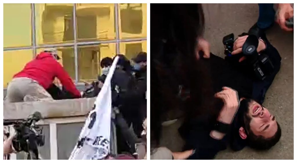 საქალაქო სასამართლოსთან ფიზიკური შეხლა-შემოხლა იყო, არიან დაკავებულები