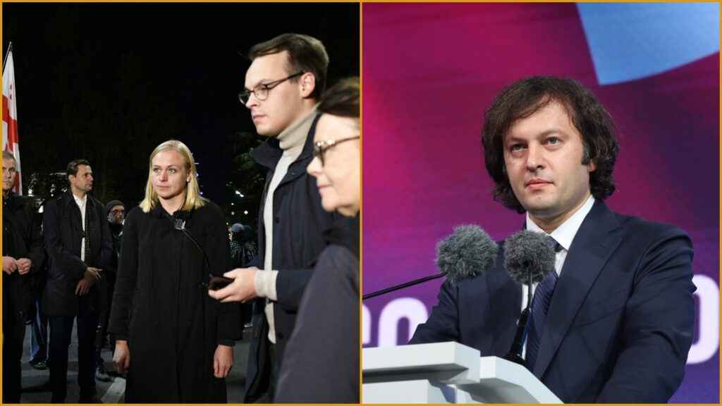 „კანონსაწინააღმდეგო მიტინგში მონაწილეობის გამო“ კობახიძემ ფინეთის საგარეო მინისტრთან შეხვედრა გააუქმა