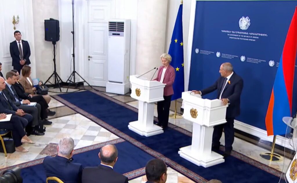 ფონ დერ ლაიენი: ევროკავშირი სომხეთის ექსპორტის 80%-ს ტარიფებისგან გაათავისუფლებს